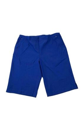 NWT Tribal Fashion "True Blue" Pull-On Bermuda Shorts Size 18